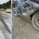 Illustration for article titled Stealth Motorcycle Ditched in Wet Concrete on Michigan Highway